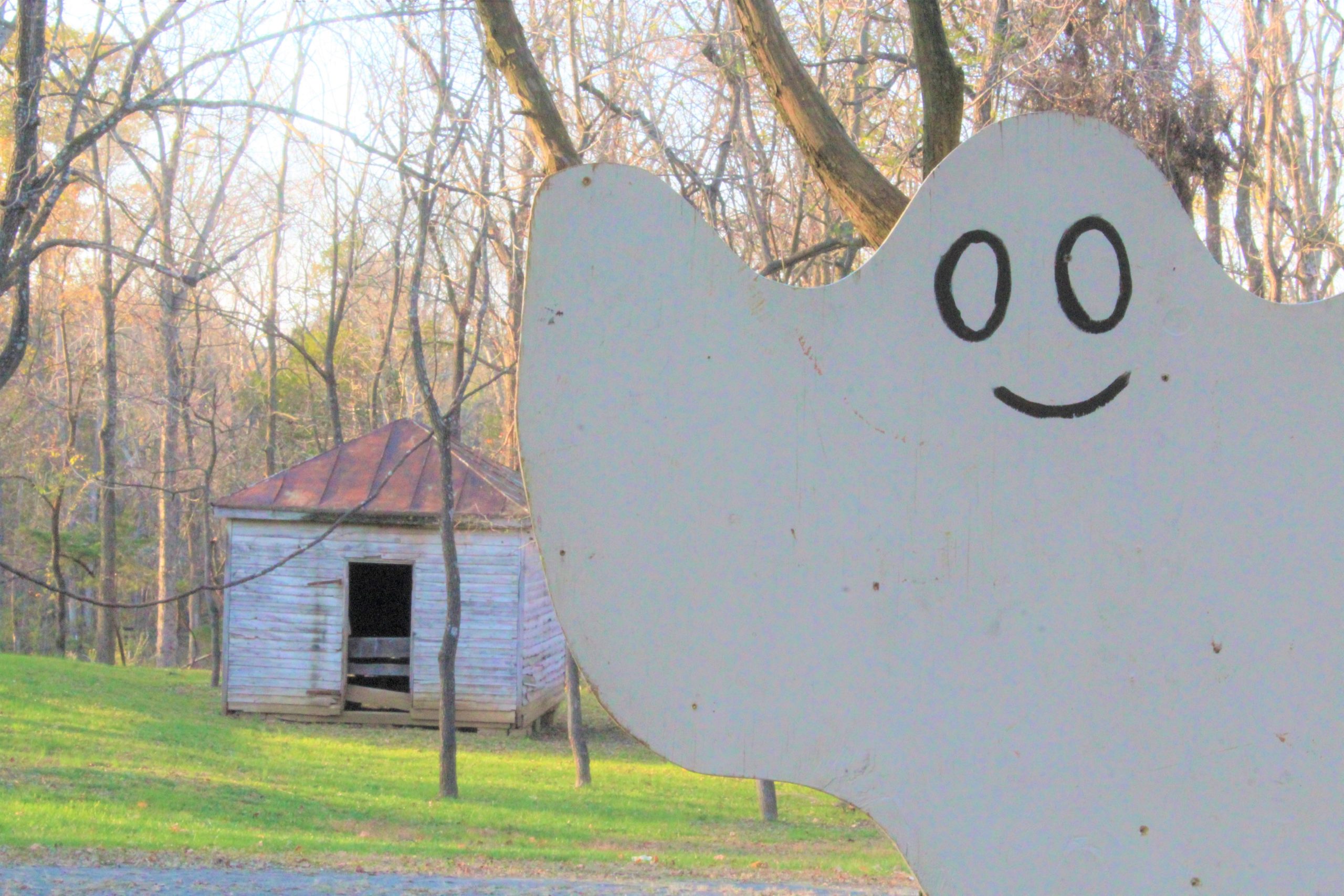 Colonial Roads photo of ghost at Ticonderoga Farm autumn event